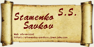 Stamenko Savkov vizit kartica
